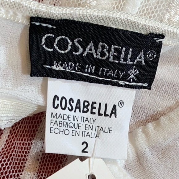 COSABELLA NEIMAN MARCUS camisole, made in Italy, built-in bra, white size 2 - Picture 14 of 14